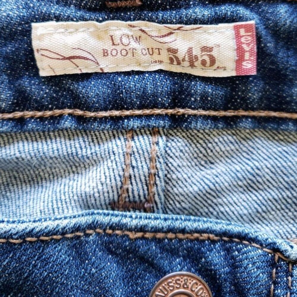 Levi's 545 Low Rise Bootcut Jeans Blue Wash Size 8 Medium Y2K Denim - Picture 9 of 9